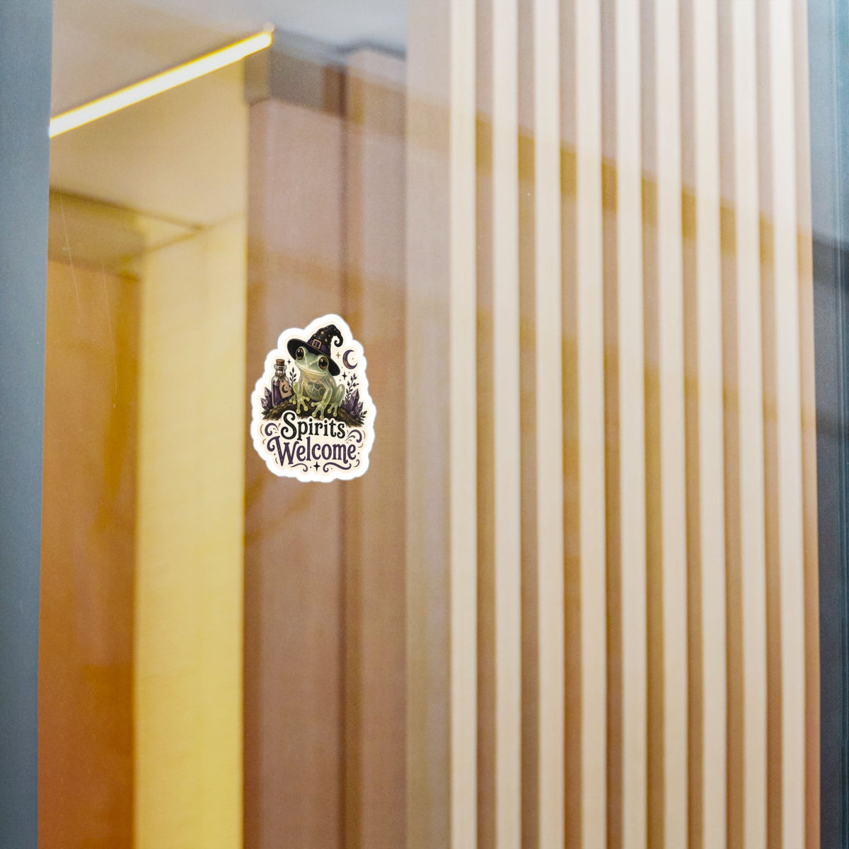 Spirits Welcome - Glass Frog Halloween Sticker