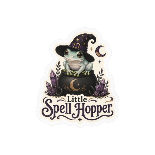 Little Spell Hopper - White's Tree Frog Halloween Sticker