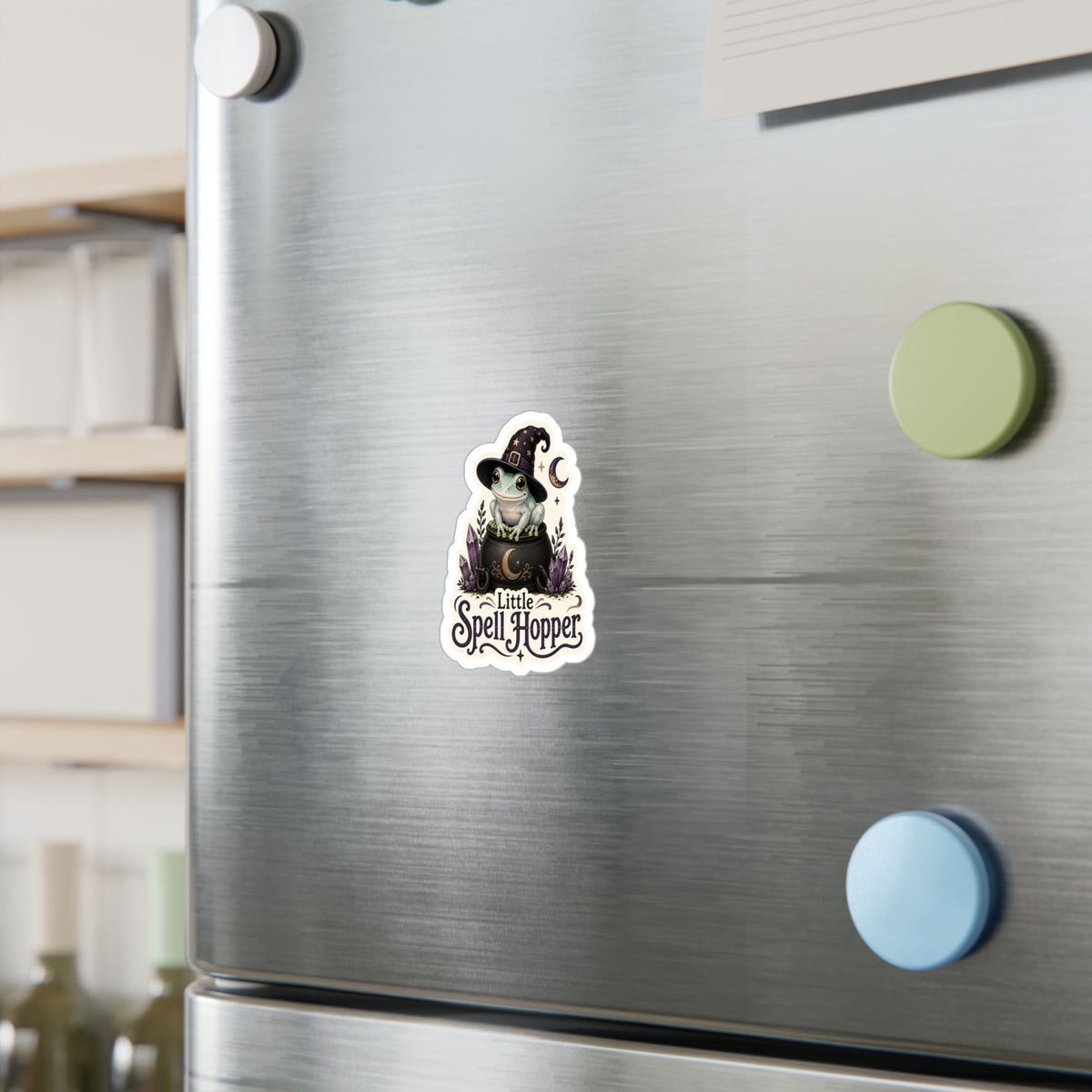 Little Spell Hopper - White's Tree Frog Halloween Sticker