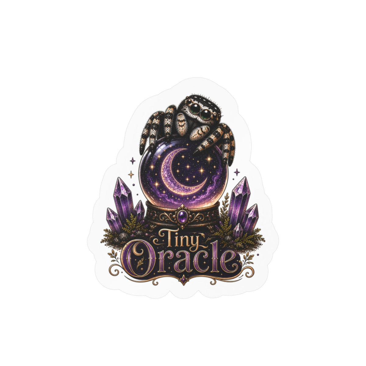Tiny Oracle - Jumping Spider Halloween Sticker