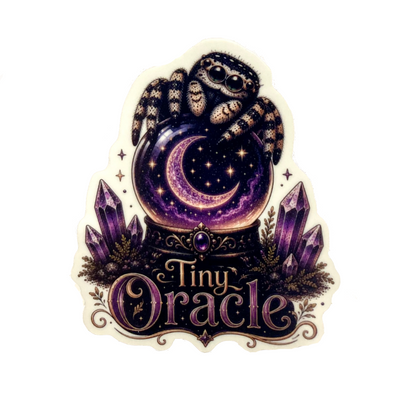 Tiny Oracle - Jumping Spider Halloween Sticker