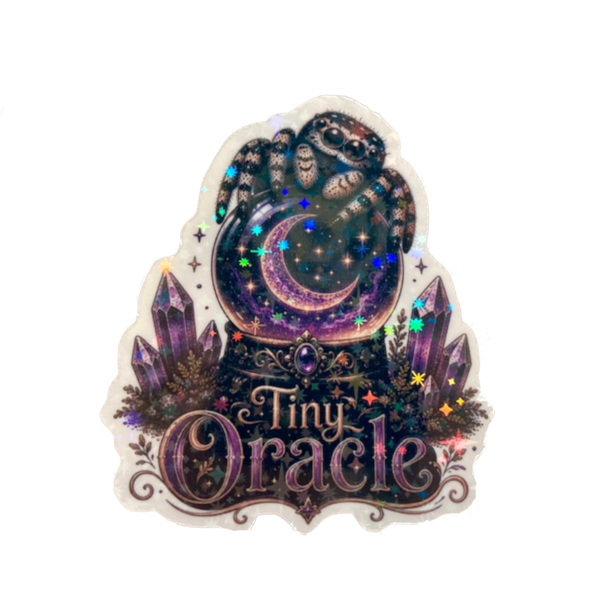 Tiny Oracle - Jumping Spider Halloween Sticker