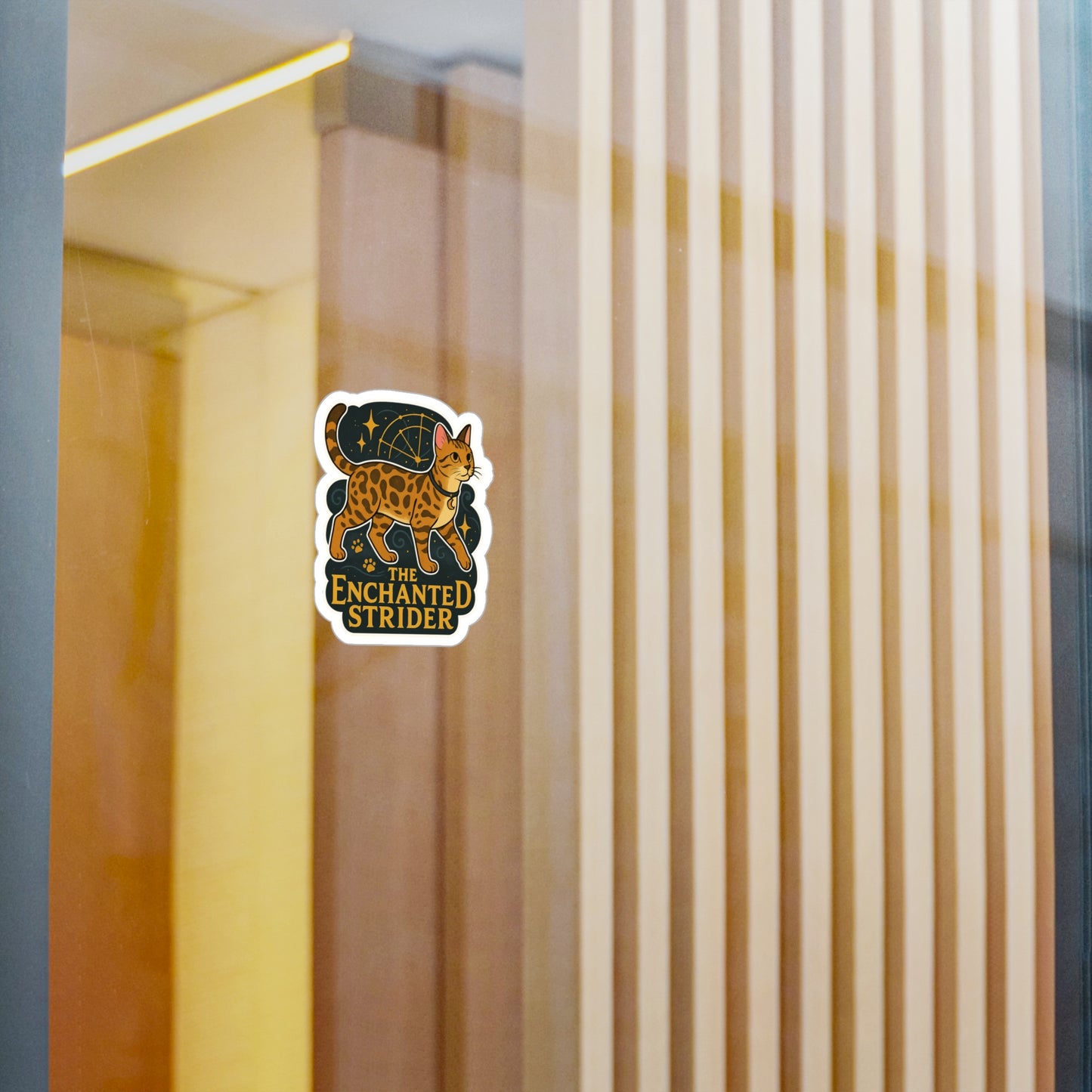 The Enchanted Strider - Bengal Cat Sticker