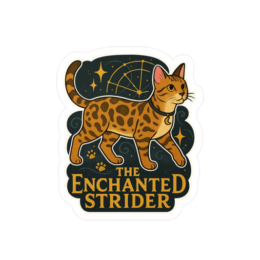 The Enchanted Strider - Bengal Cat Sticker