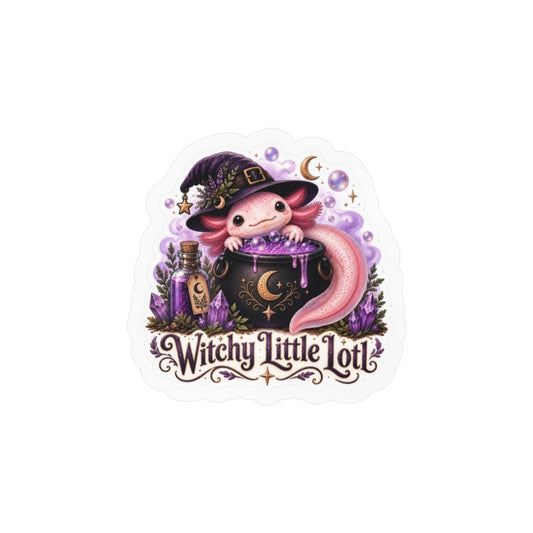 Witchy Little Lotl - Axolotl Halloween Sticker