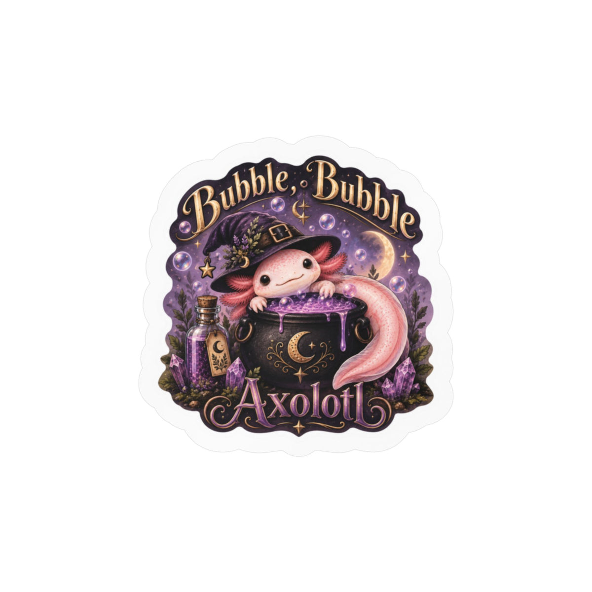 Bubble, Bubble Axolotl - Axolotl Halloween Sticker