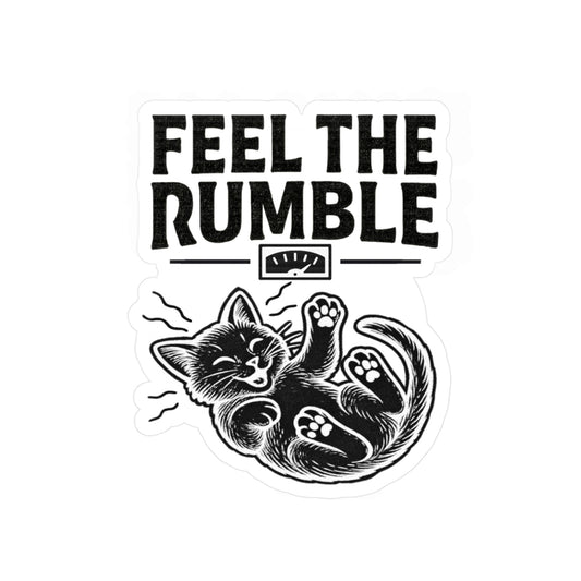Feel the Rumble - Cat Sticker