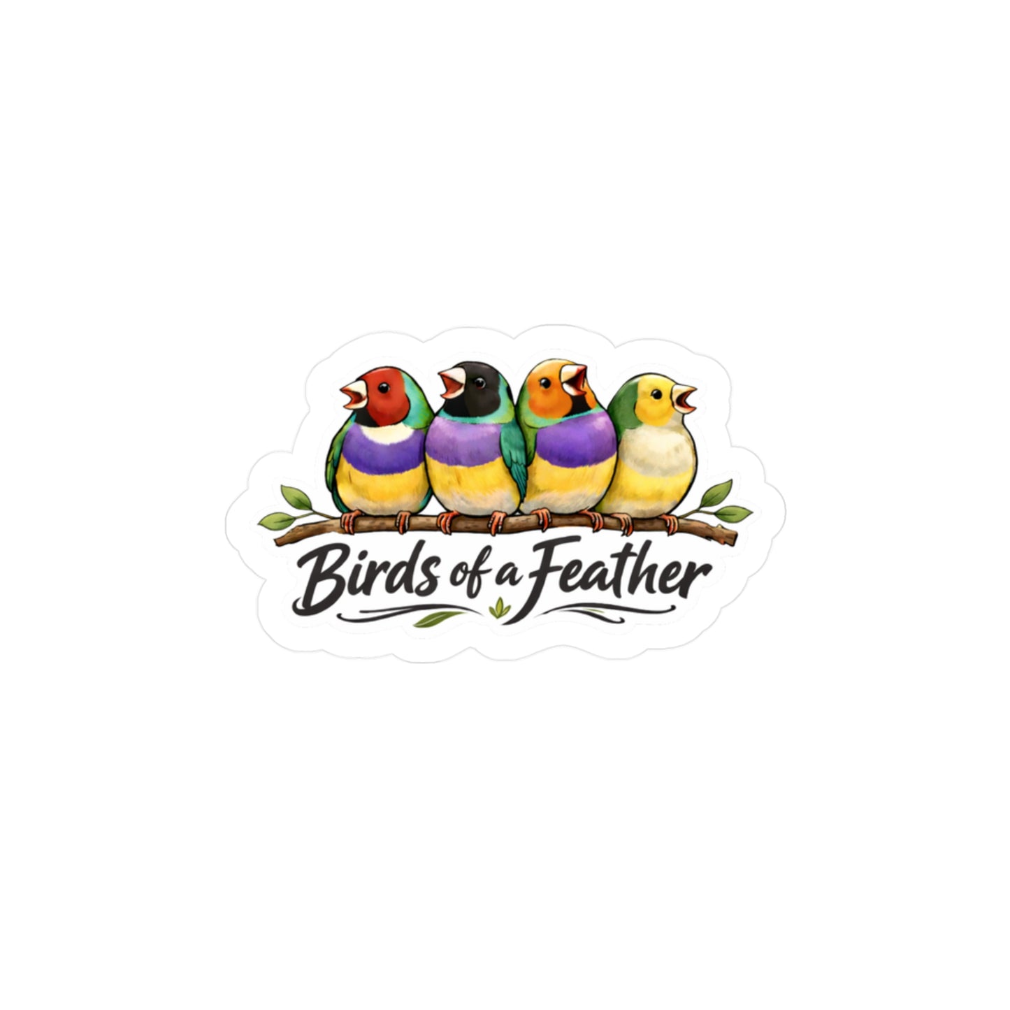 Birds of a Feather - Gouldian Finches Sticker
