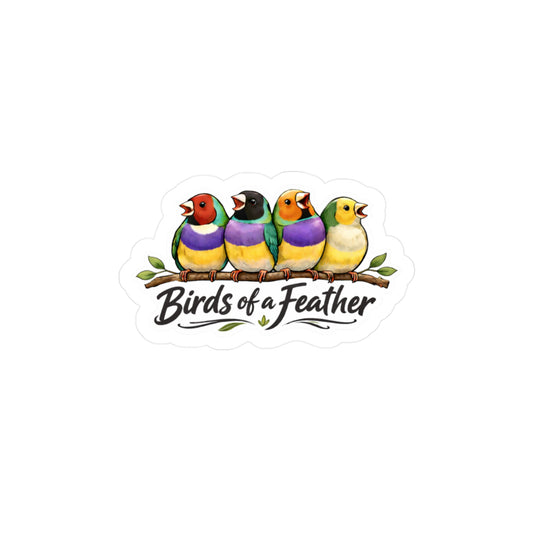 Birds of a Feather - Gouldian Finches Sticker