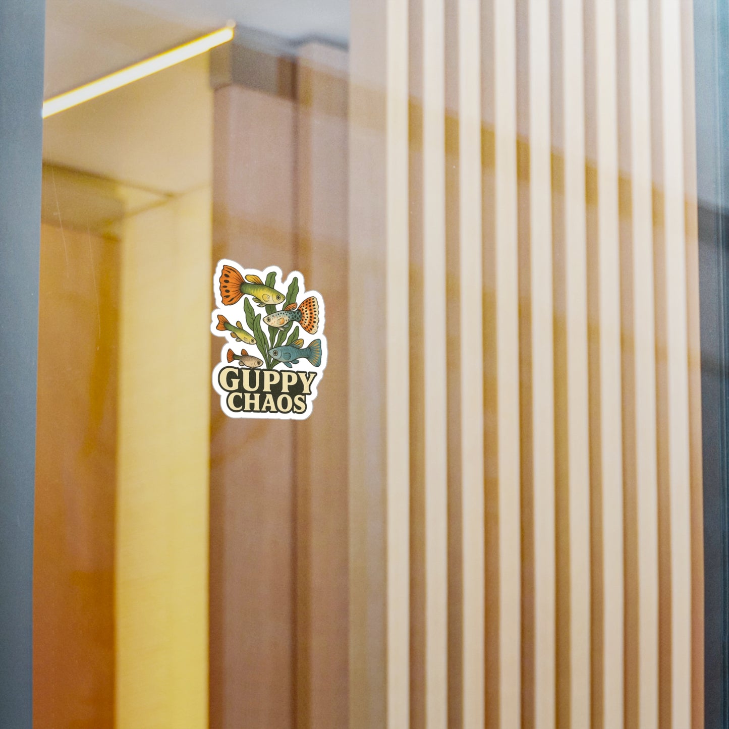 Guppy Chaos - Aquarium Fish Sticker