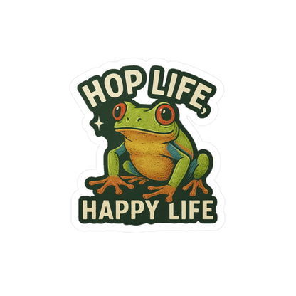 Hop Life, Happy Life - Frog Sticker