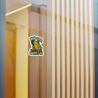 Hop Life, Happy Life - Frog Sticker