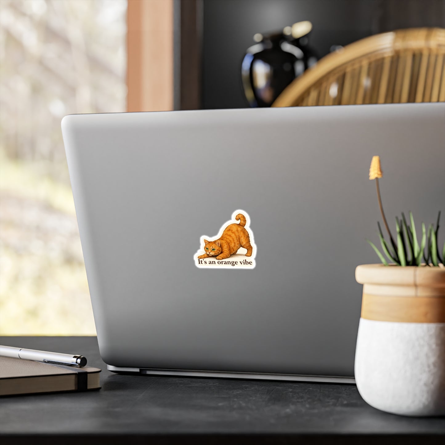 It's an Orange Vibe - Orange Cat Sticker