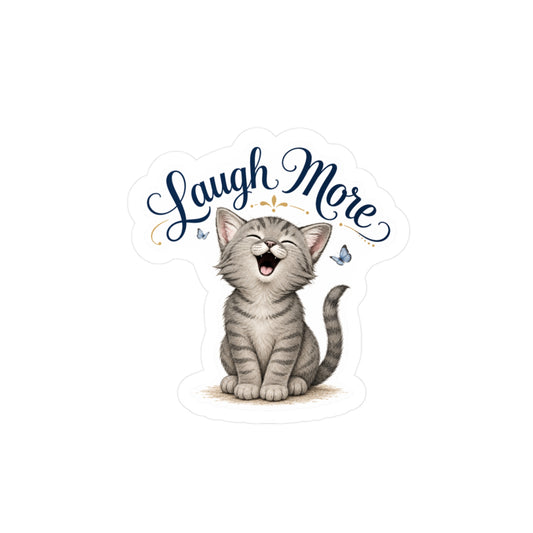 Play/Laugh More - Life Lessons Cat/Dog Stickers