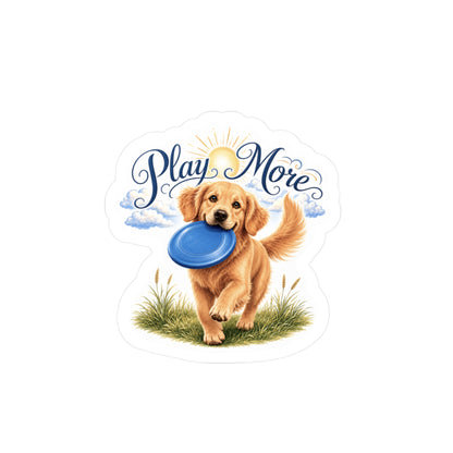 Play/Laugh More - Life Lessons Cat/Dog Stickers