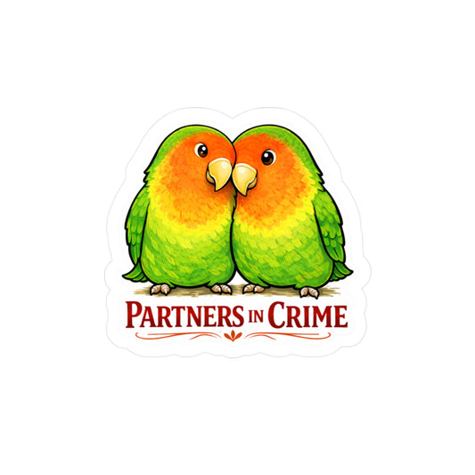Partners in Crime - Lovebird Pair Sticker