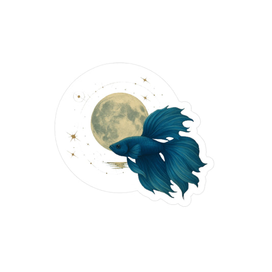 Blue Moon Betta Fish - Sticker