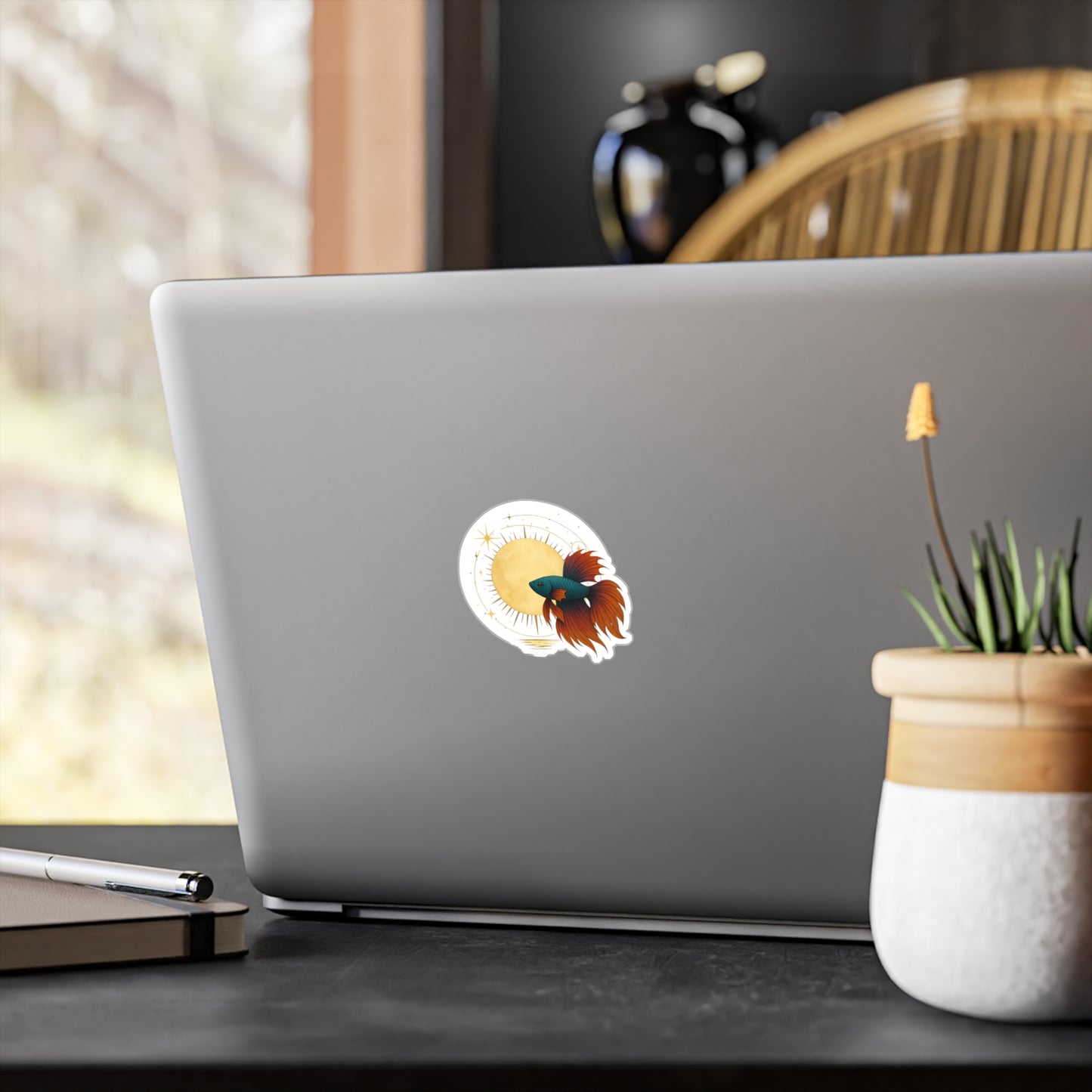 Red Sun Betta Fish - Sticker