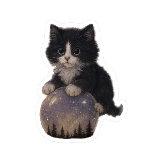 Tuxedo Kitten Moon - Sticker
