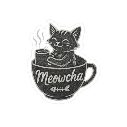 Meowcha Coffee - Cat Sticker