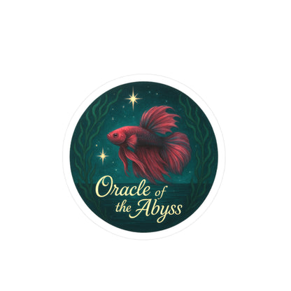 Oracle of the Abyss - Red Betta Fish Sticker