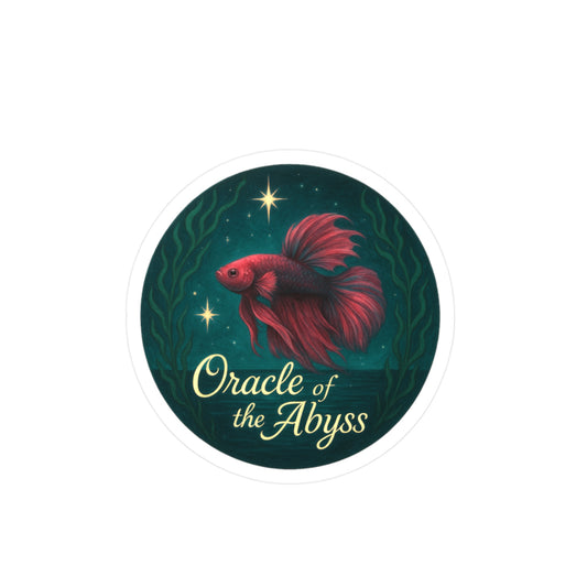 Oracle of the Abyss - Red Betta Fish Sticker
