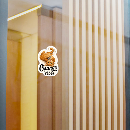 Orange Vibes - Orange Cat Sticker