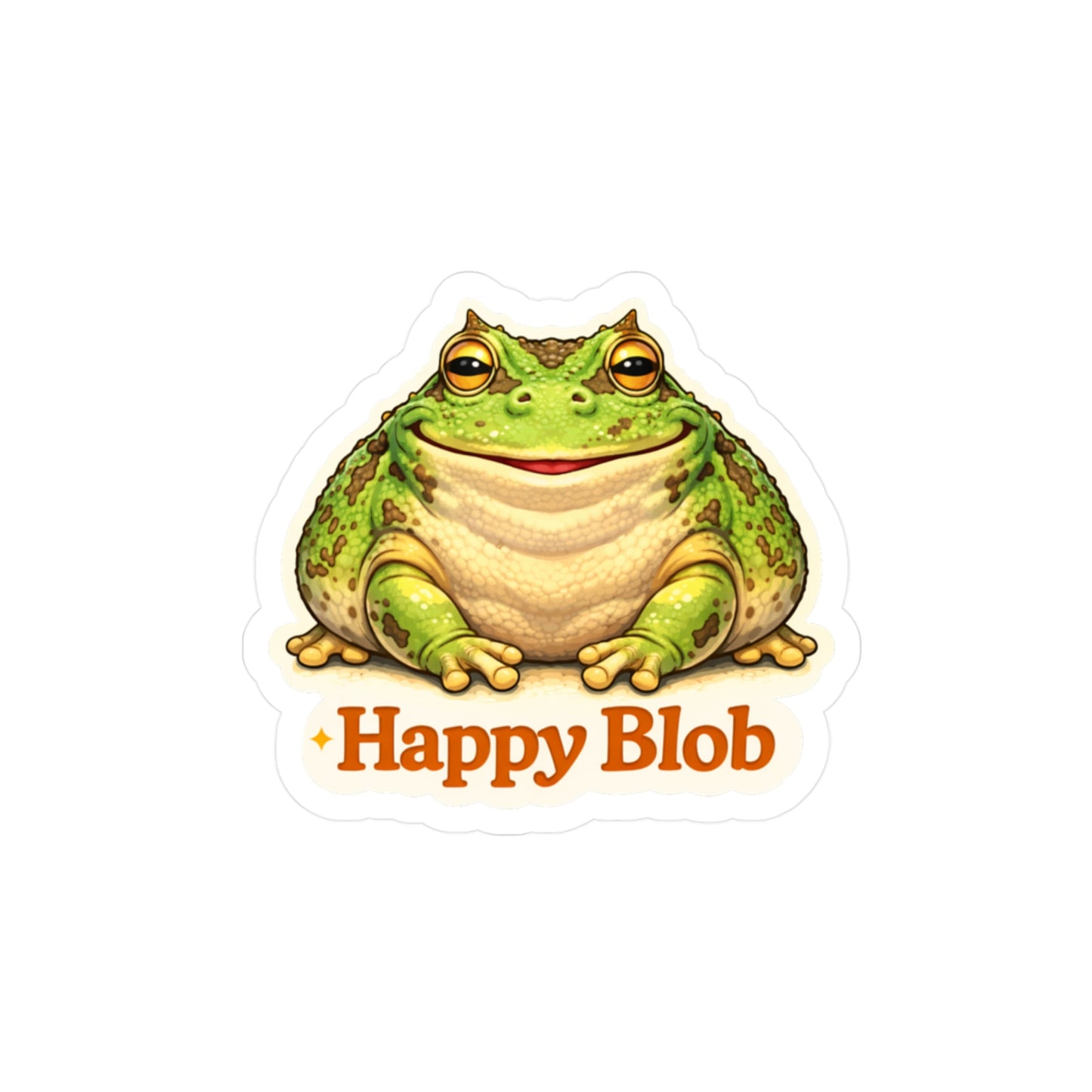 Happy Blob - Pacman Frog Sticker