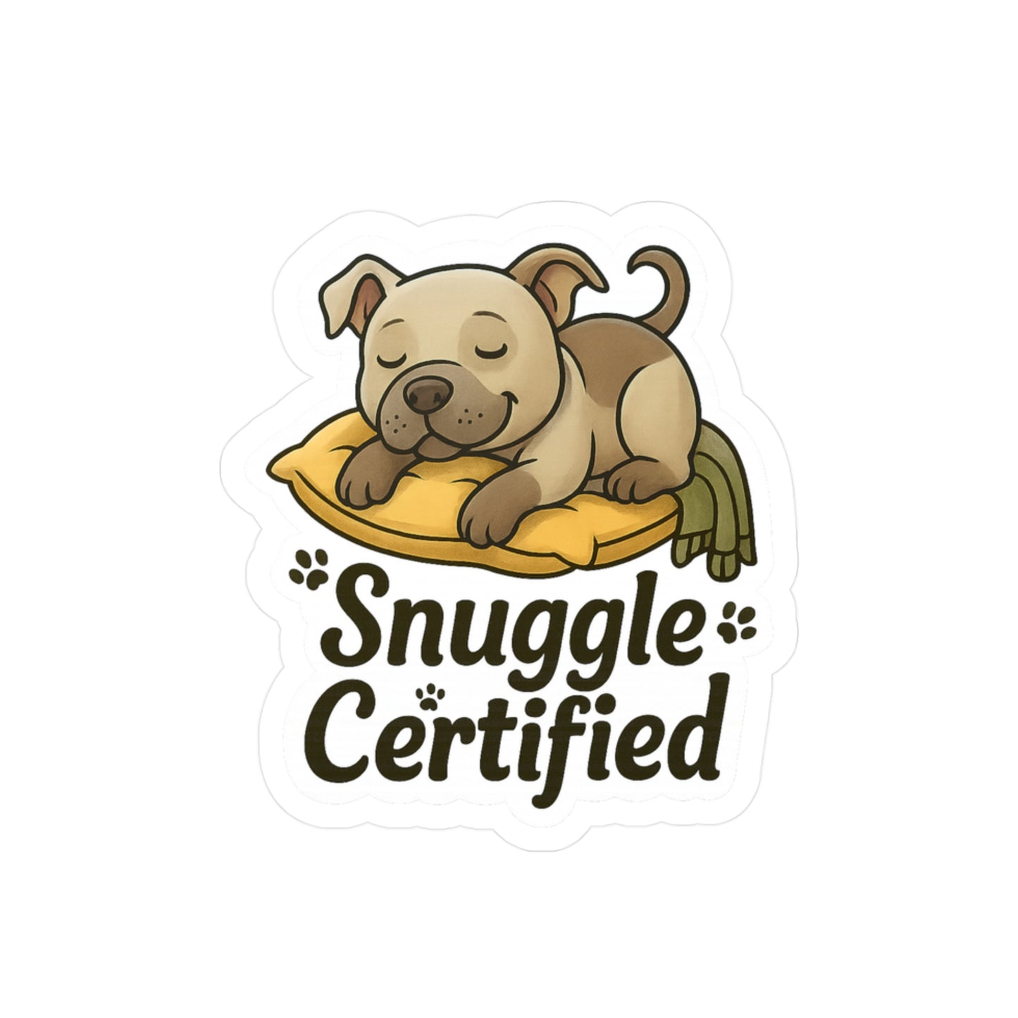 Snuggle Certified - Pitbull Dog Sticker