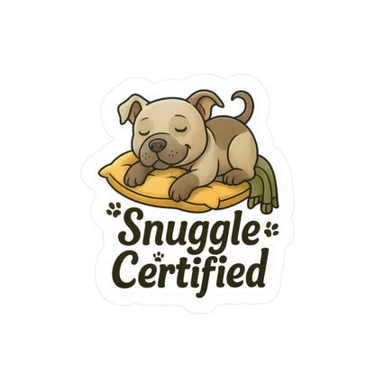 Snuggle Certified - Pitbull Dog Sticker