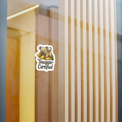 Snuggle Certified - Pitbull Dog Sticker