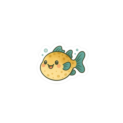 I Love My Aquatic Puppy - Puffer Fish Sticker