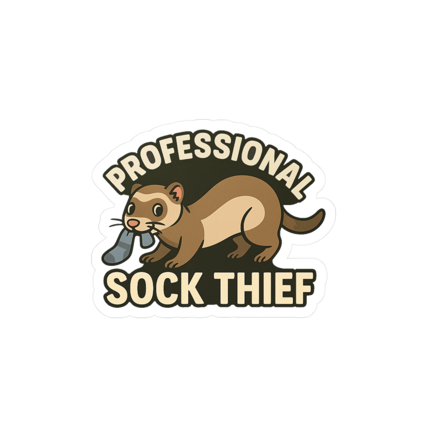 Professional Sock Thief - Ferret Sticker