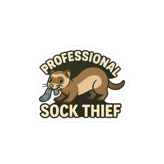 Professional Sock Thief - Ferret Sticker