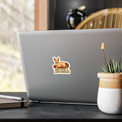 No Fur, Just Wrinkles - Sphynx Cat Sticker