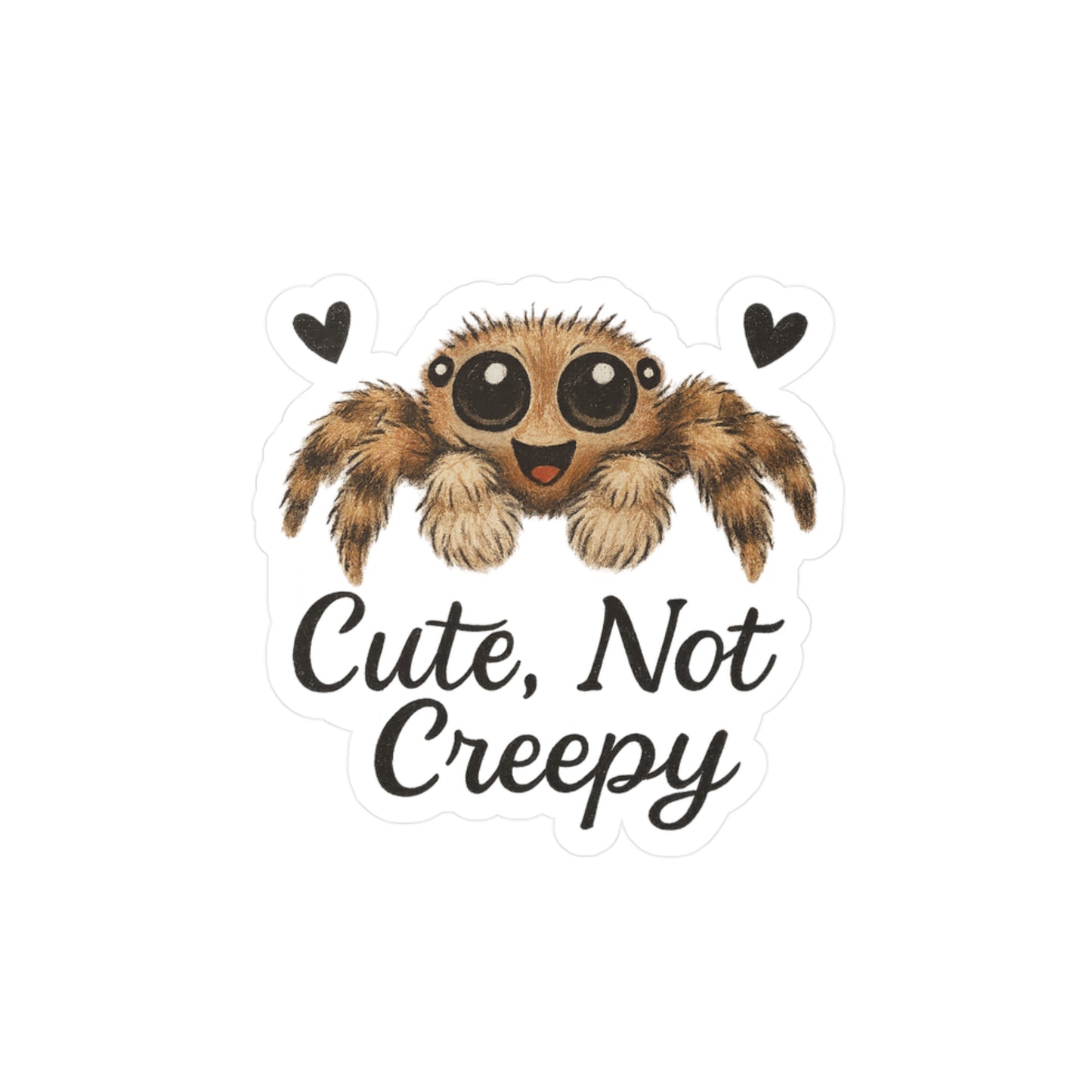 Cute, Not Creepy - Jumping Spider Sticker