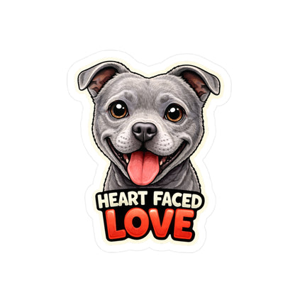 Heart Faced Love - Staffordshire Bull Terrier Dog Sticker