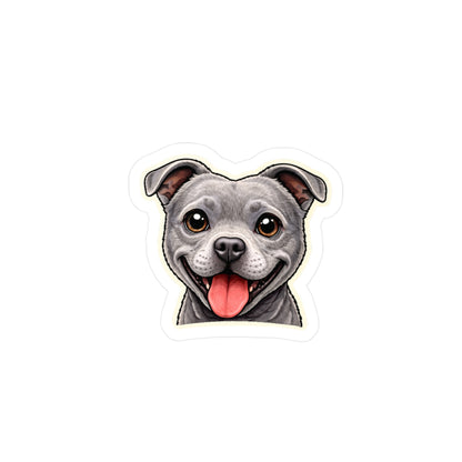 Heart Faced Love - Staffordshire Bull Terrier Dog Sticker