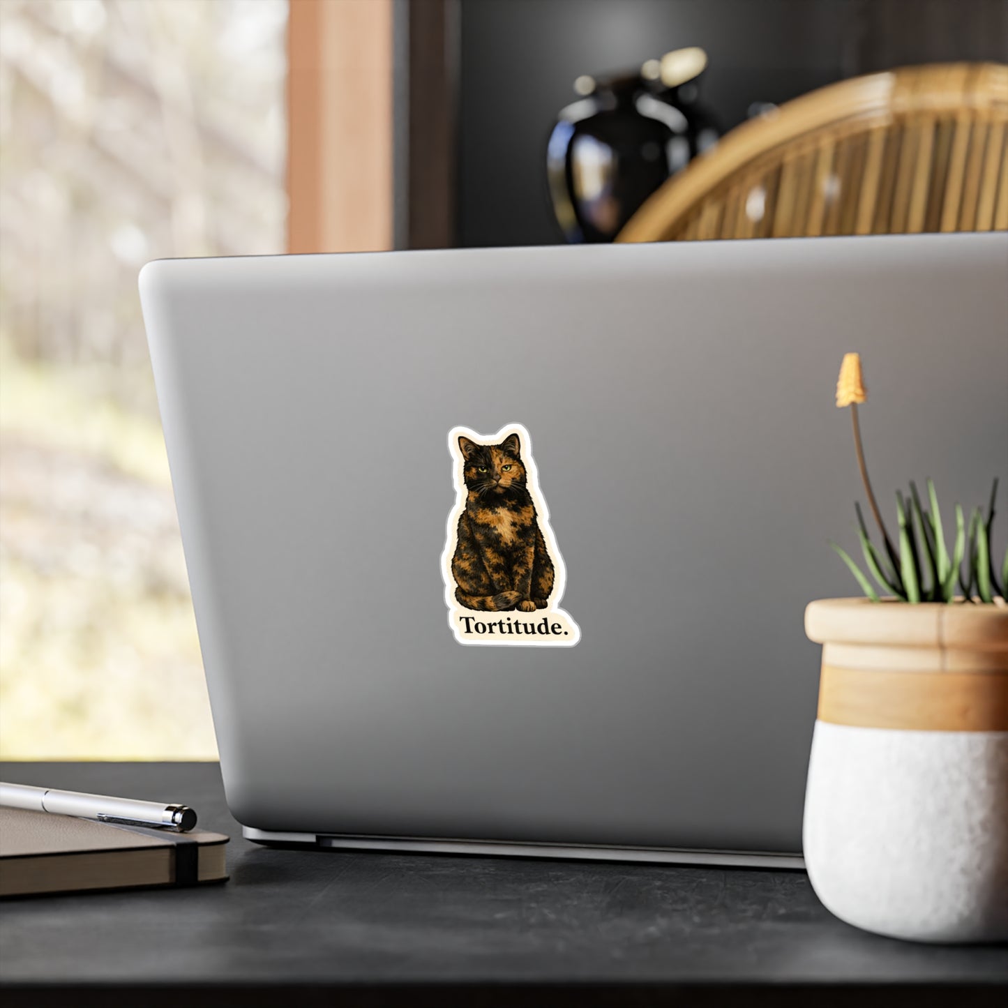 Tortitude - Tortoiseshell Cat Sticker