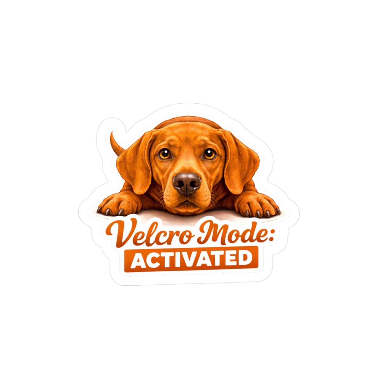 Velcro Mode: Activated - Vizsla Dog Sticker