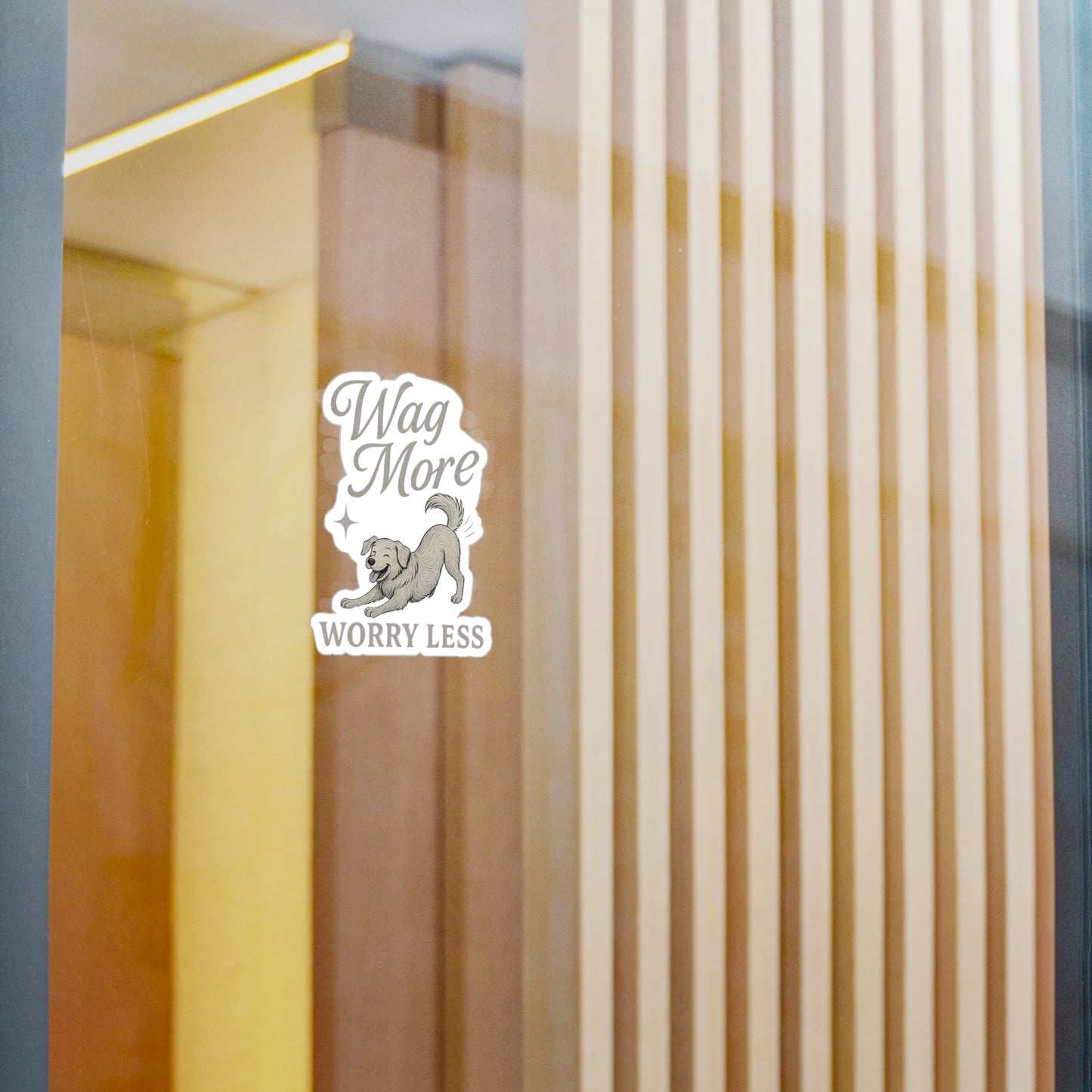 Wag More, Worry Less - Dog Sticker