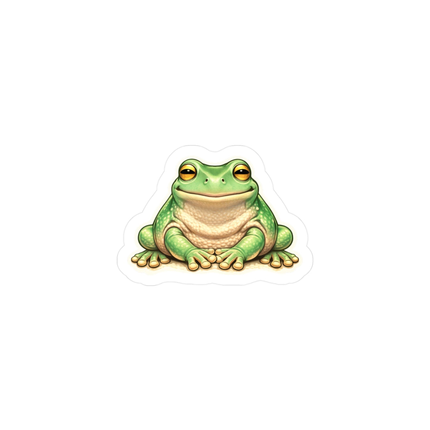 This is My Happy Face - White's Tree Frog Sticker