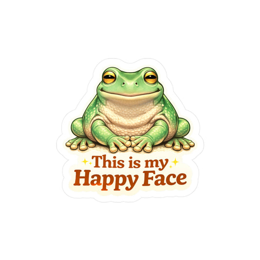 This is My Happy Face - White's Tree Frog Sticker