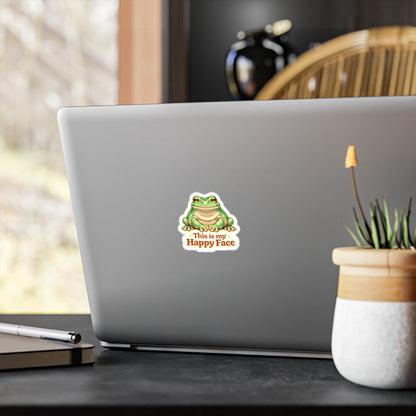 This is My Happy Face - White's Tree Frog Sticker