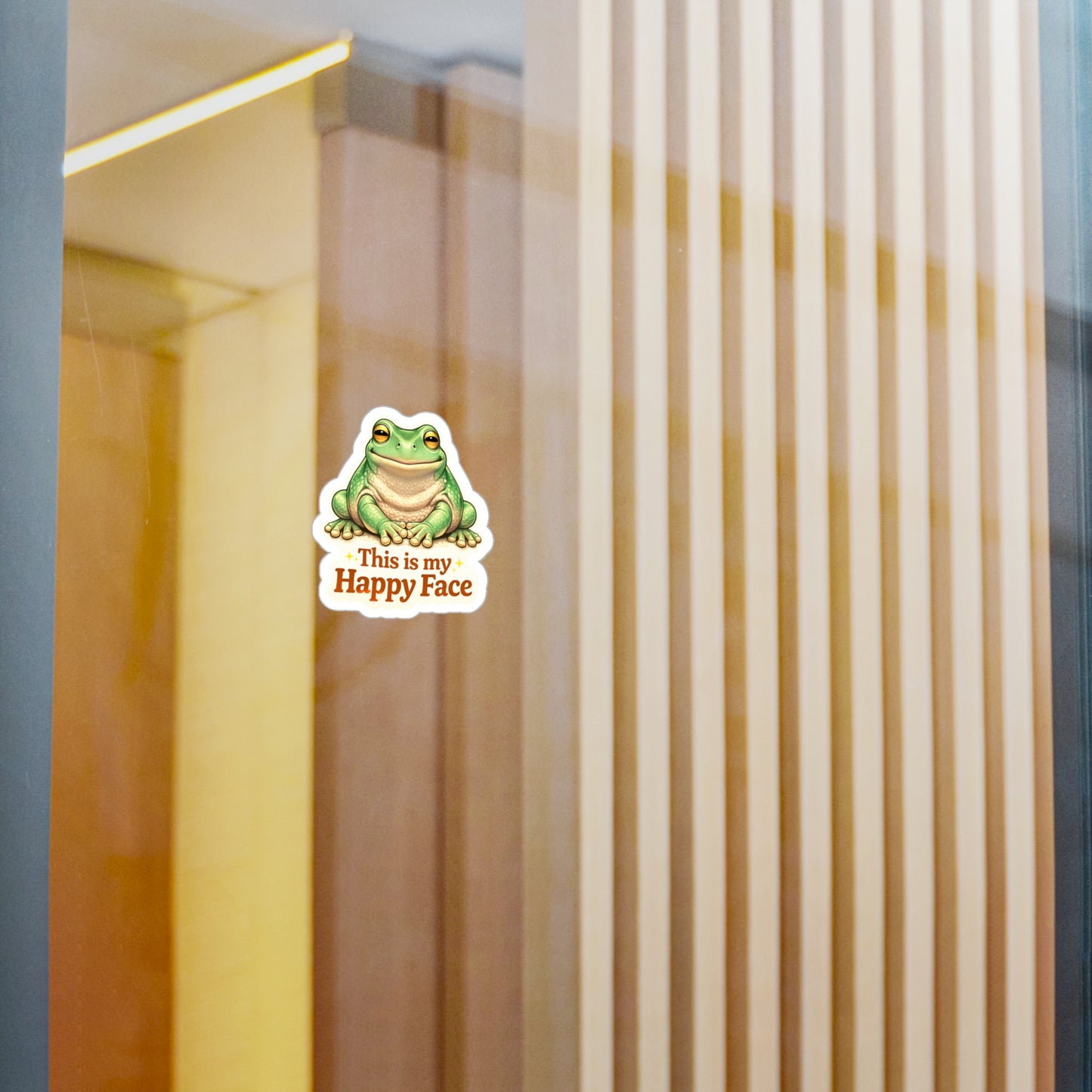 This is My Happy Face - White's Tree Frog Sticker