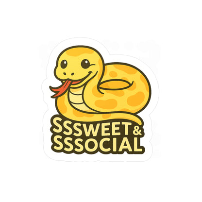 Sssweet & Sssocial - Yellow Ball Python Snake Sticker