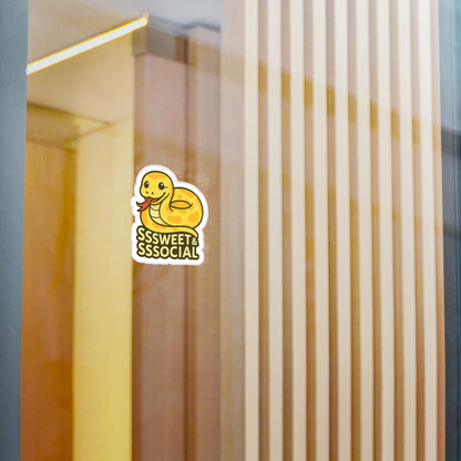 Sssweet & Sssocial - Yellow Ball Python Snake Sticker