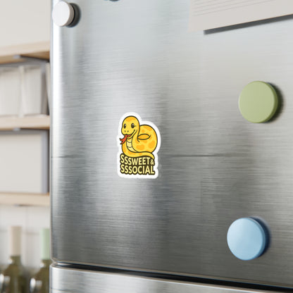 Sssweet & Sssocial - Yellow Ball Python Snake Sticker
