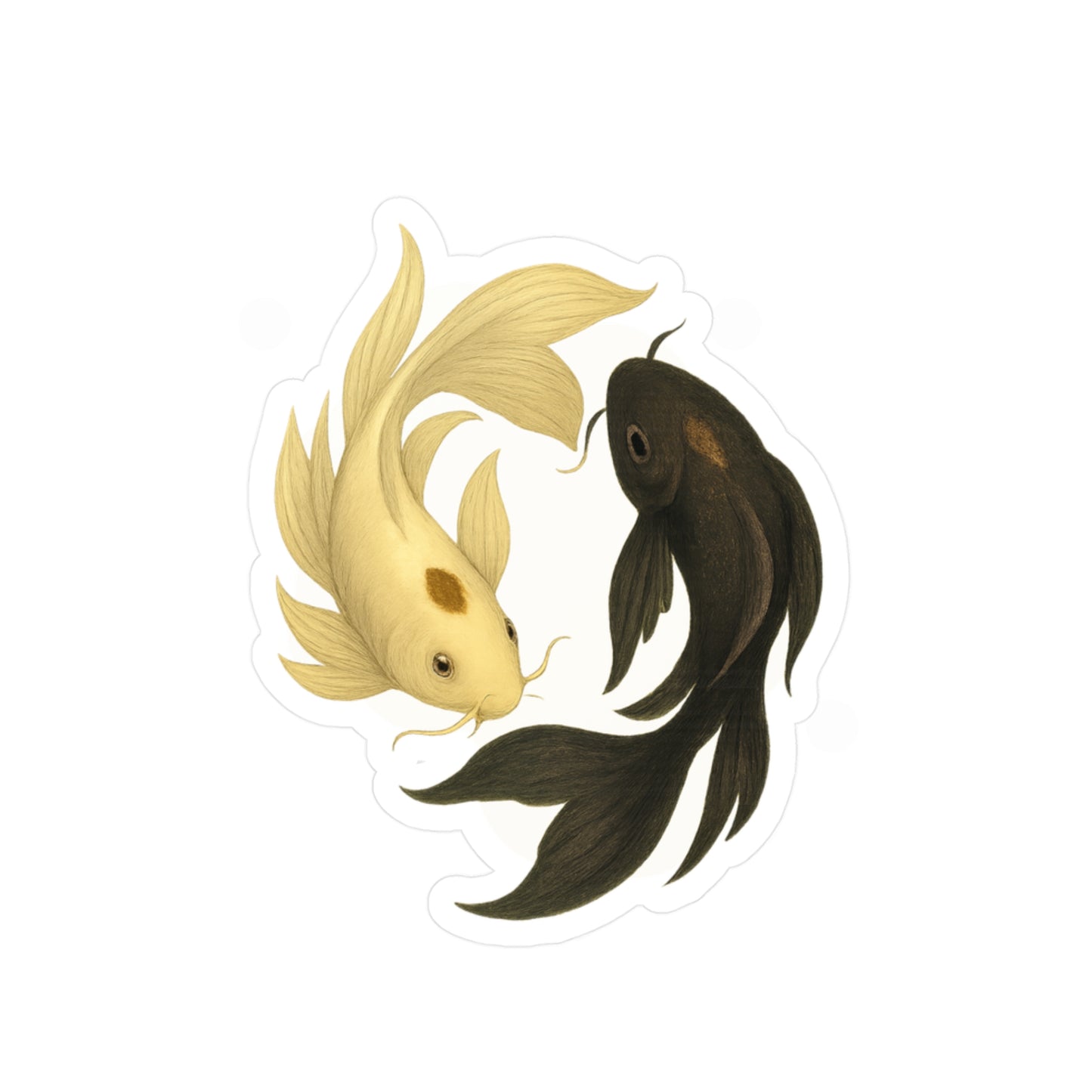 Yin & Yang - Koi Fish Sticker