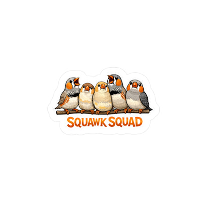 Squawk Squad - Zebra Finches Sticker